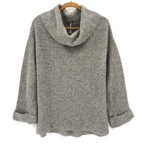 Free People Heather Gray Cowl Neck Sweater
